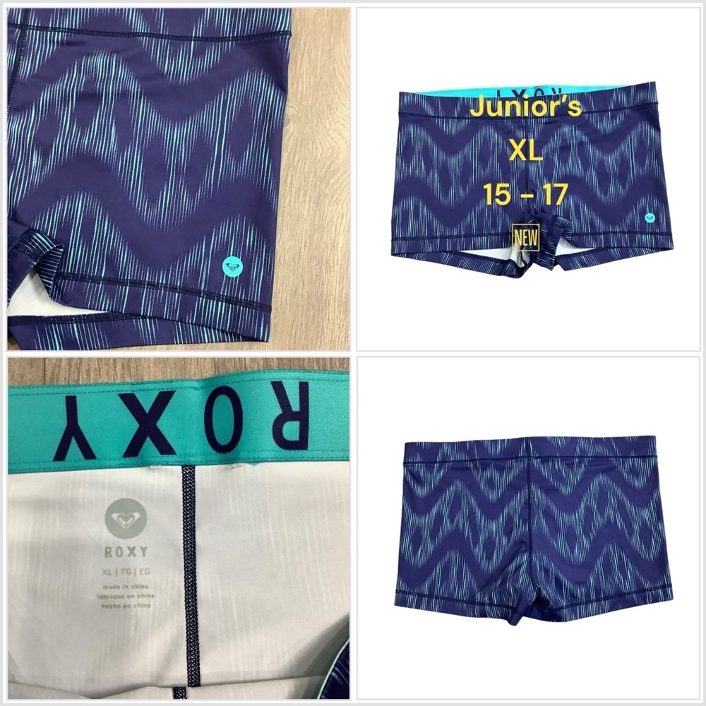 Junior’s ROXY XL 15 - 17 Swim Boy Shorts Boxers Swimwear Boardshort Flex Waist